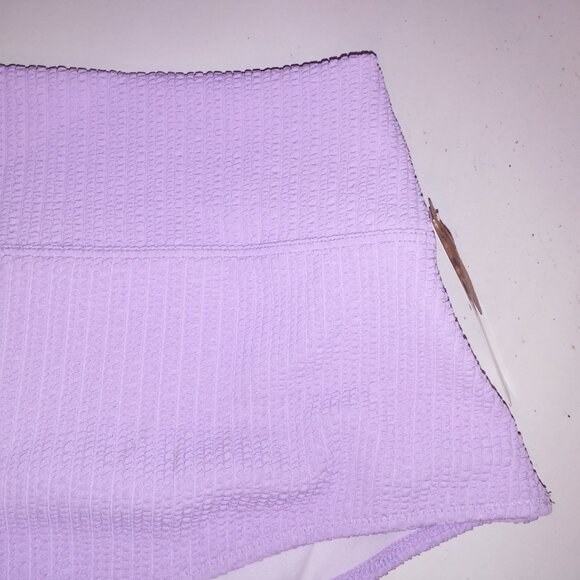 Victoria Secret PINK Swim Bikini Bottom XL Light Purple Cheeky Shortie Smocked R - Picture 3 of 5